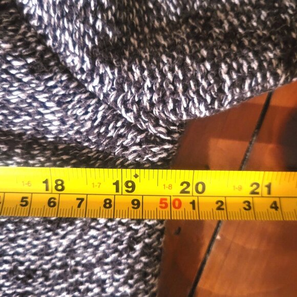 Style & Co Brown/White Tweed Wide-Collared Long Sleeve Chunky Cardigan  - Size L - Picture 3 of 12